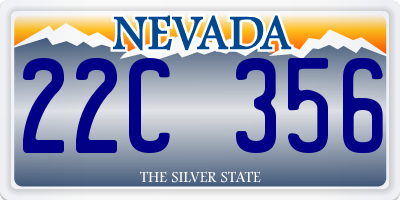 NV license plate 22C356