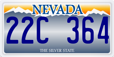 NV license plate 22C364
