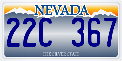 NV license plate 22C367