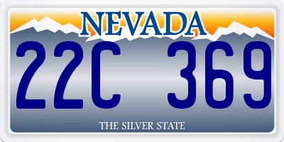 NV license plate 22C369