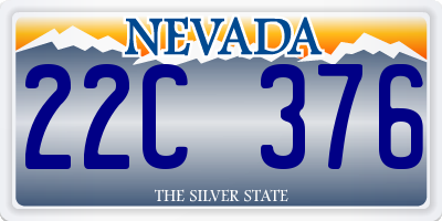 NV license plate 22C376