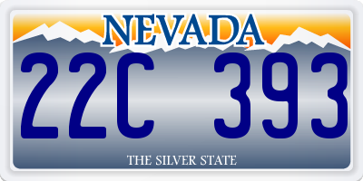 NV license plate 22C393