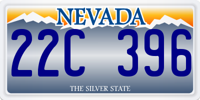 NV license plate 22C396