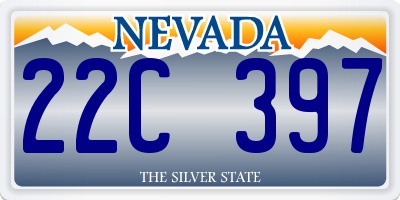 NV license plate 22C397