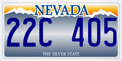 NV license plate 22C405