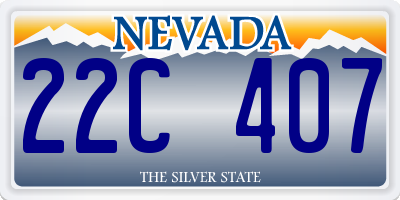 NV license plate 22C407