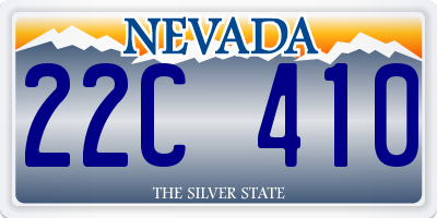 NV license plate 22C410