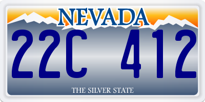NV license plate 22C412