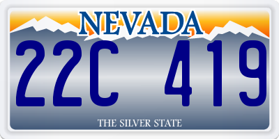 NV license plate 22C419