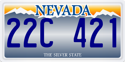 NV license plate 22C421