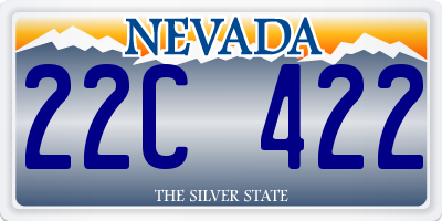 NV license plate 22C422