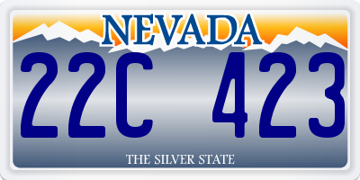NV license plate 22C423