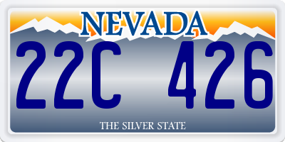 NV license plate 22C426