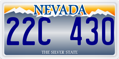 NV license plate 22C430