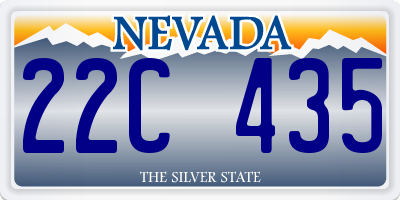 NV license plate 22C435