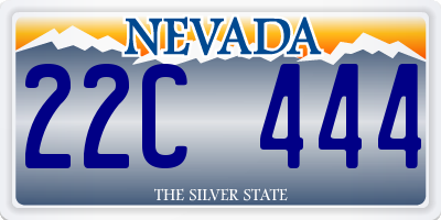 NV license plate 22C444