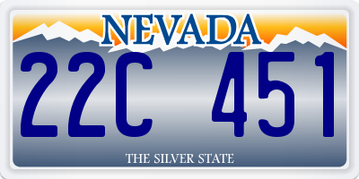 NV license plate 22C451