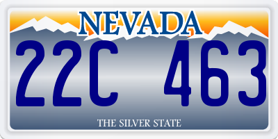 NV license plate 22C463
