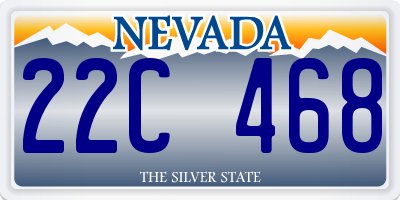 NV license plate 22C468