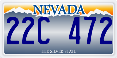 NV license plate 22C472