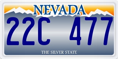 NV license plate 22C477