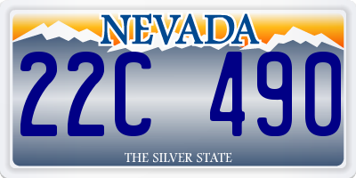 NV license plate 22C490
