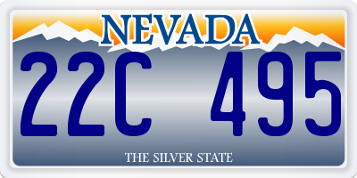 NV license plate 22C495