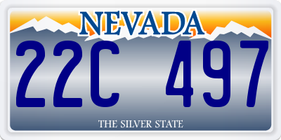 NV license plate 22C497