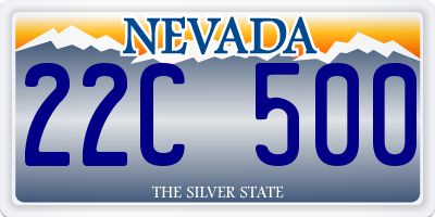 NV license plate 22C500