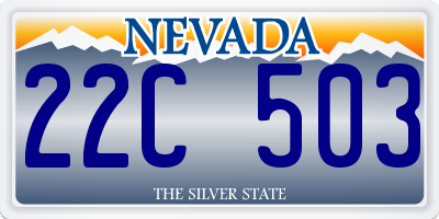NV license plate 22C503