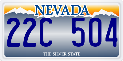 NV license plate 22C504