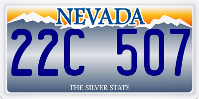 NV license plate 22C507