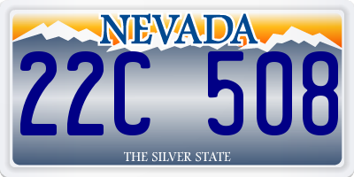 NV license plate 22C508