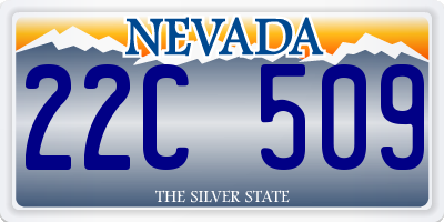 NV license plate 22C509