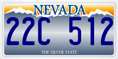 NV license plate 22C512