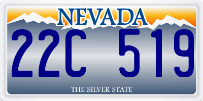 NV license plate 22C519