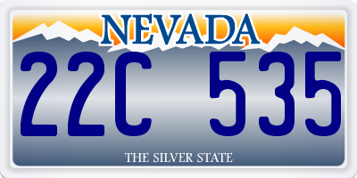 NV license plate 22C535