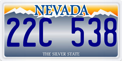 NV license plate 22C538