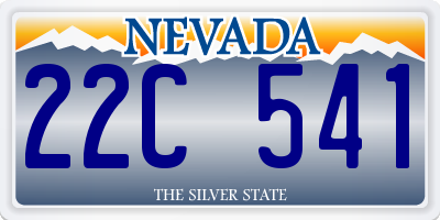 NV license plate 22C541