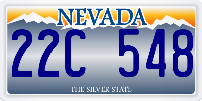 NV license plate 22C548