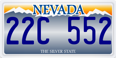 NV license plate 22C552