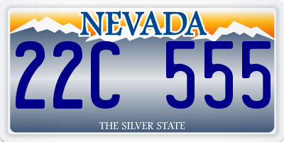 NV license plate 22C555