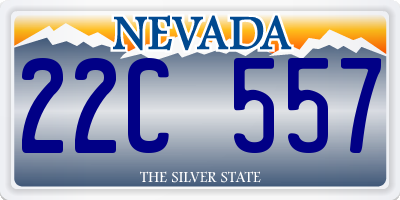NV license plate 22C557