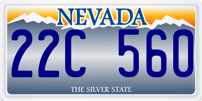 NV license plate 22C560