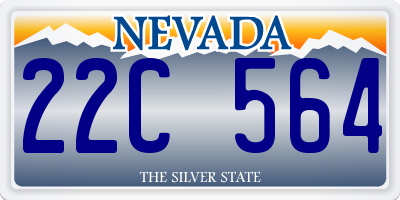 NV license plate 22C564