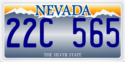 NV license plate 22C565