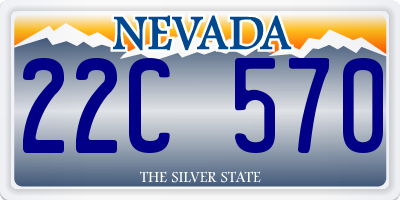 NV license plate 22C570