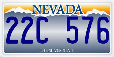 NV license plate 22C576