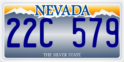 NV license plate 22C579