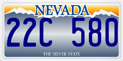 NV license plate 22C580